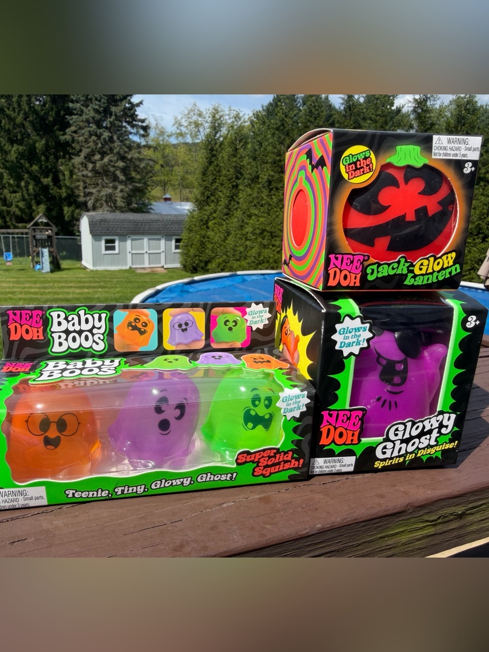 NeeDoh Baby Boos-Jack Glow Lantern and Glowy Ghost